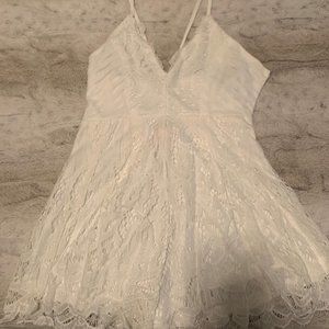 white lace romper